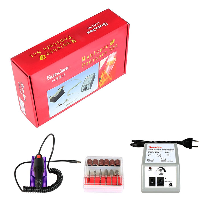 Elektrisch Nagelfräser und Nagelfeile Set 20000 u/min Maniküre & Pediküre für Nagelstudio und Persön