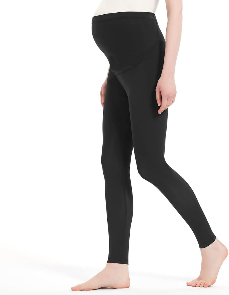 Harssidanzar Damen Bequeme Umstandshosen Nylon Umstandshosen Leggings Schwangere Damen Yoga-Hosen SL