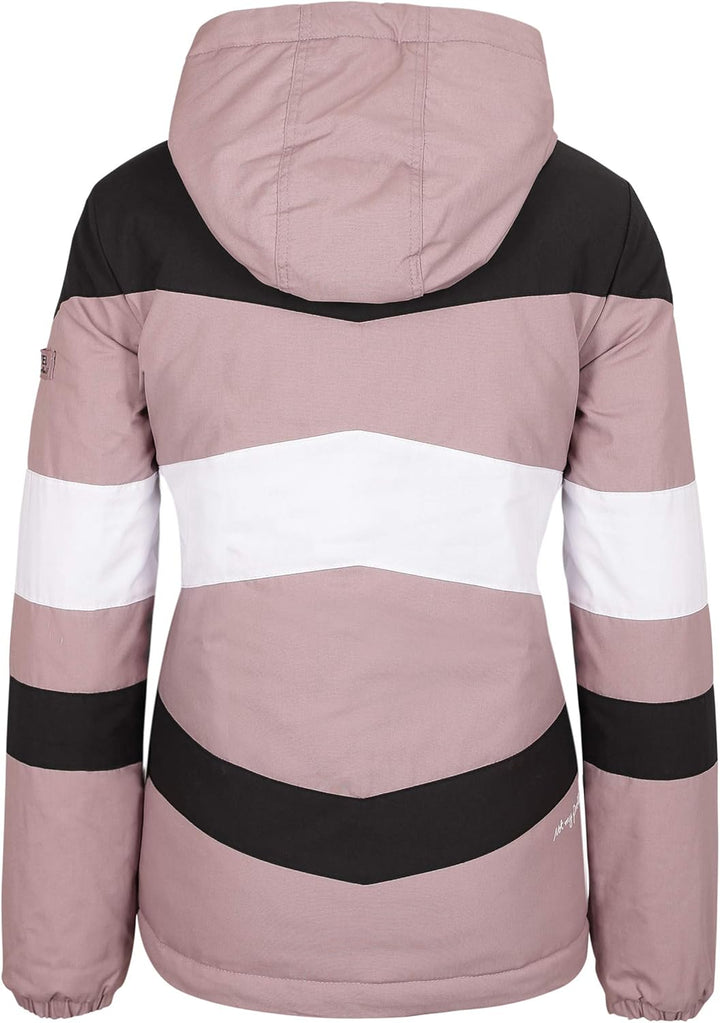 Sublevel wattierte Damen Winter-Jacke Color-Block im Style Light-Rose S