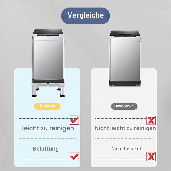 Untergestell für Kühlschrank Sockel, Höhe 24cm/29cm/39cm und spülmaschine Gefriertruhe Gefrierschran