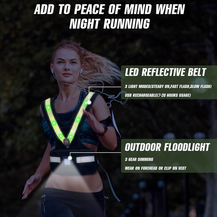 Gewichtsweste für Damen Weighted Vest für Sport und Laufen mit reflektierendem LED Gürtel und Aussen