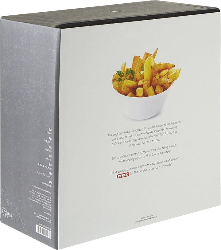 Premier Housewares 102102 Friteuse, metall, 5 liters, schwarz Schwarz Fritteuse, Schwarz Fritteuse