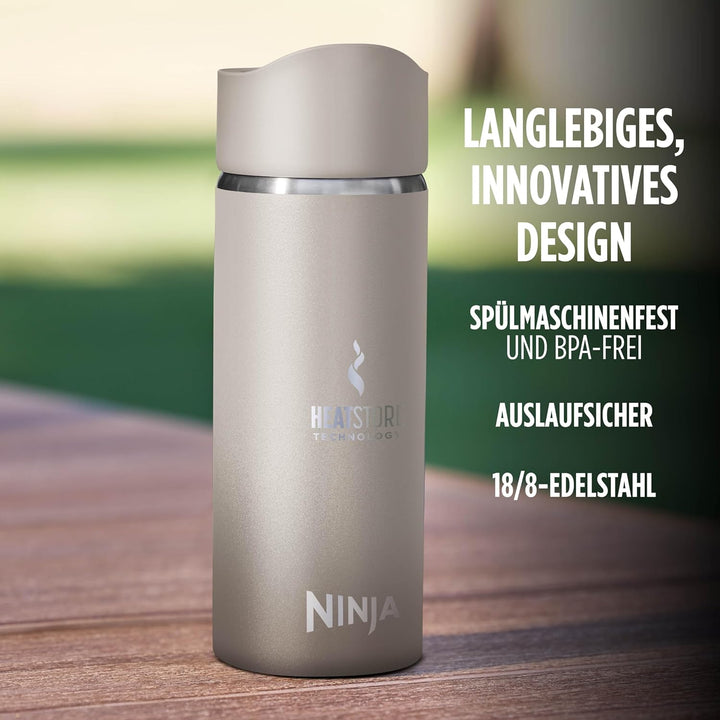 Ninja 400 ml Sip Perfect Trinkflasche für Heissgetränke, BPA-frei, spülmaschinenfest, Thermosflasche
