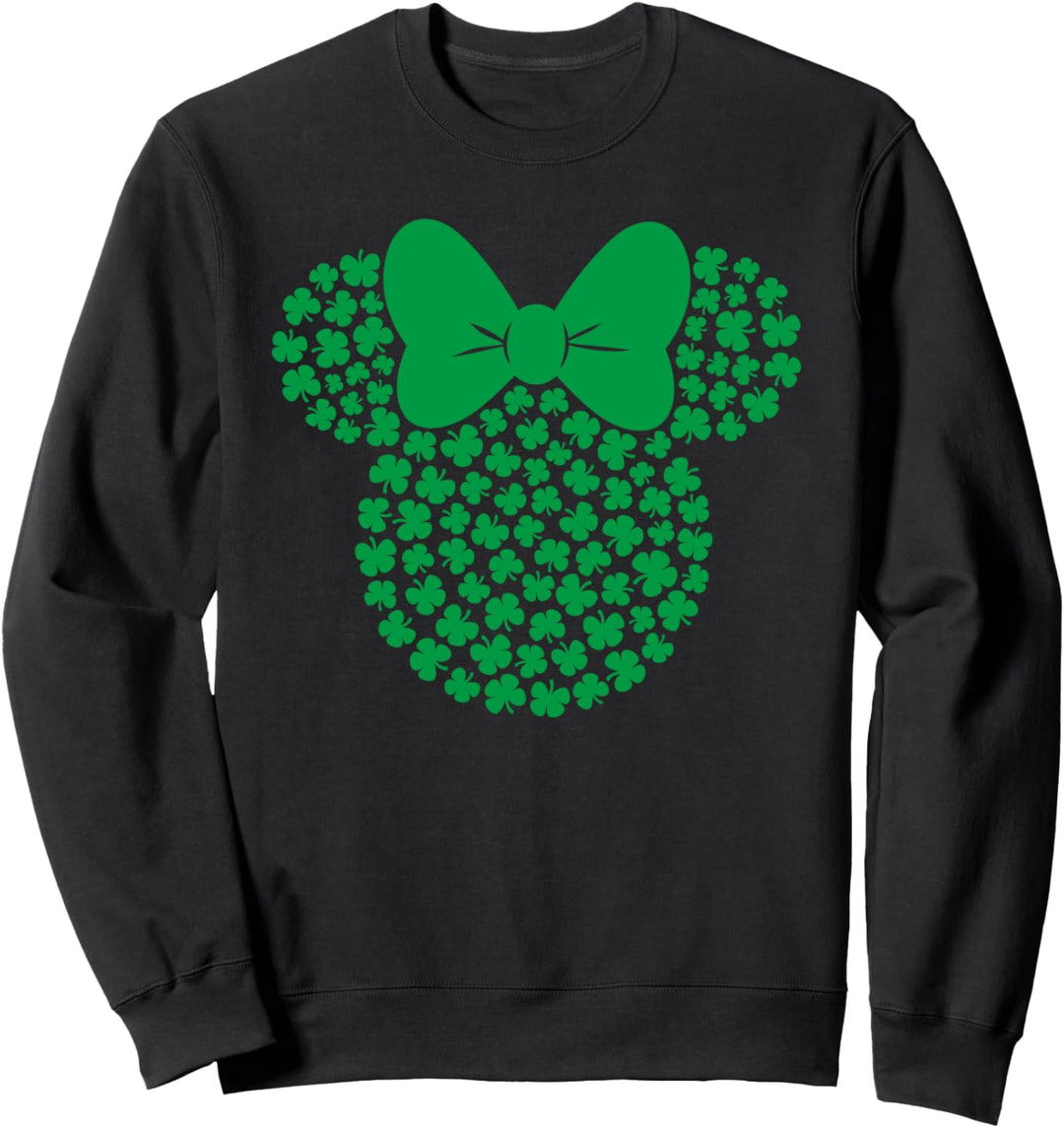 Disney Minnie Mouse Icon Green Shamrocks St. Patrick's Day Sweatshirt