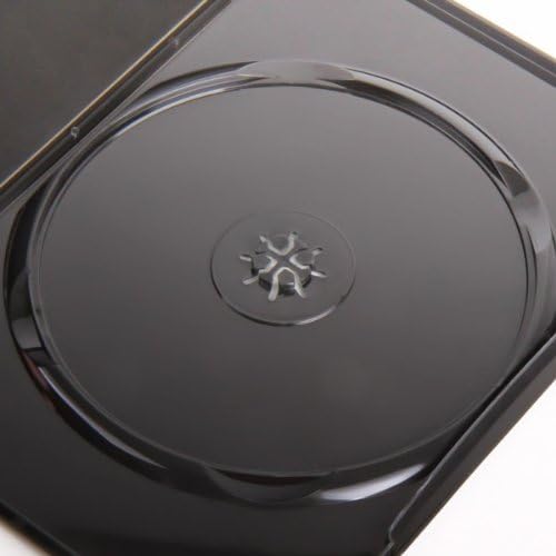 Amaray DVD Hüllen, Slim 7 mm, Maschinen-pack-Qualität, Schwarz, 50 Stück