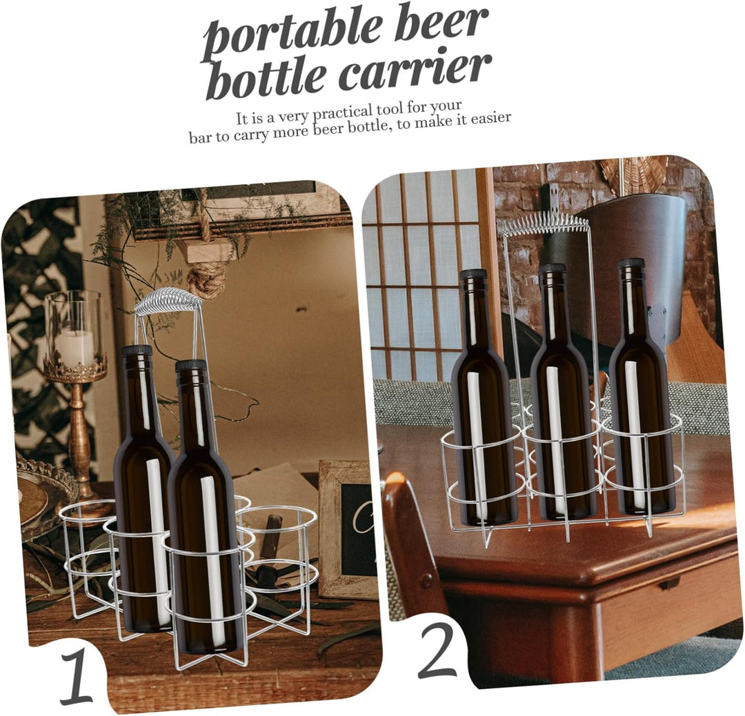 Veemoon Bierflaschenhalter Aus Metall Flaschenorganizer Tragbar Flaschenregal Für Bier Und Wein Bier