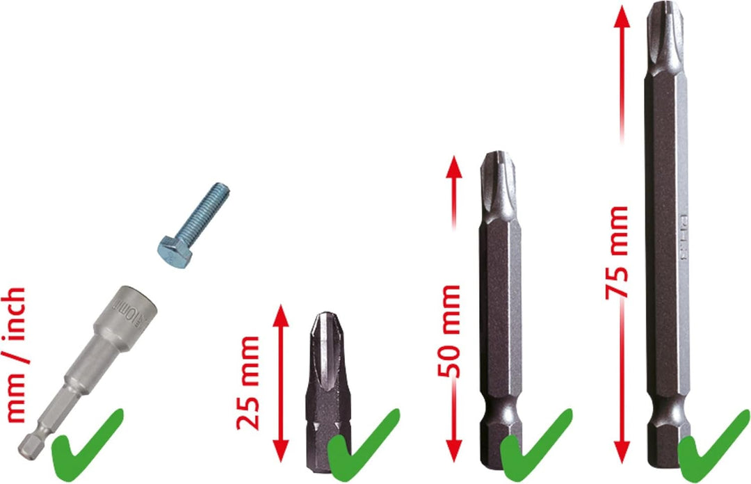 KS Tools 911.2008 1/4" Bit-Satz, 208-tlg