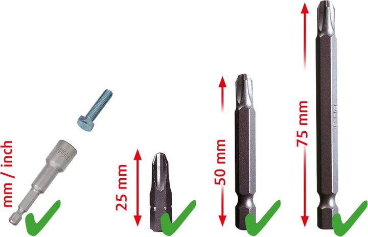 KS Tools 911.2008 1/4" Bit-Satz, 208-tlg