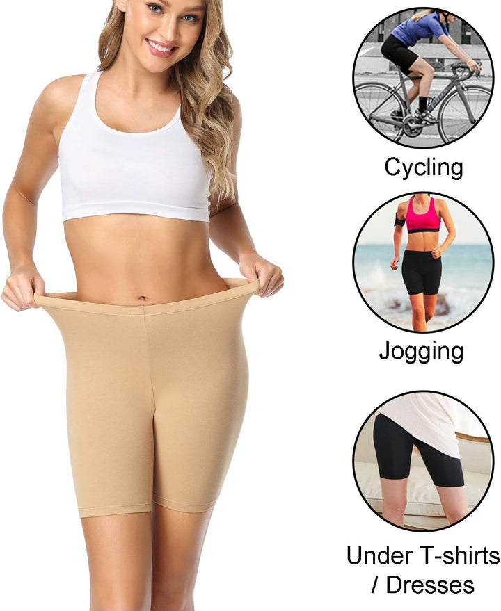 wirarpa Radlerhose Damen Kurz Baumwolle Boxershorts Unter Kleid Rock Unterhosen mit Bein Anti Scheue