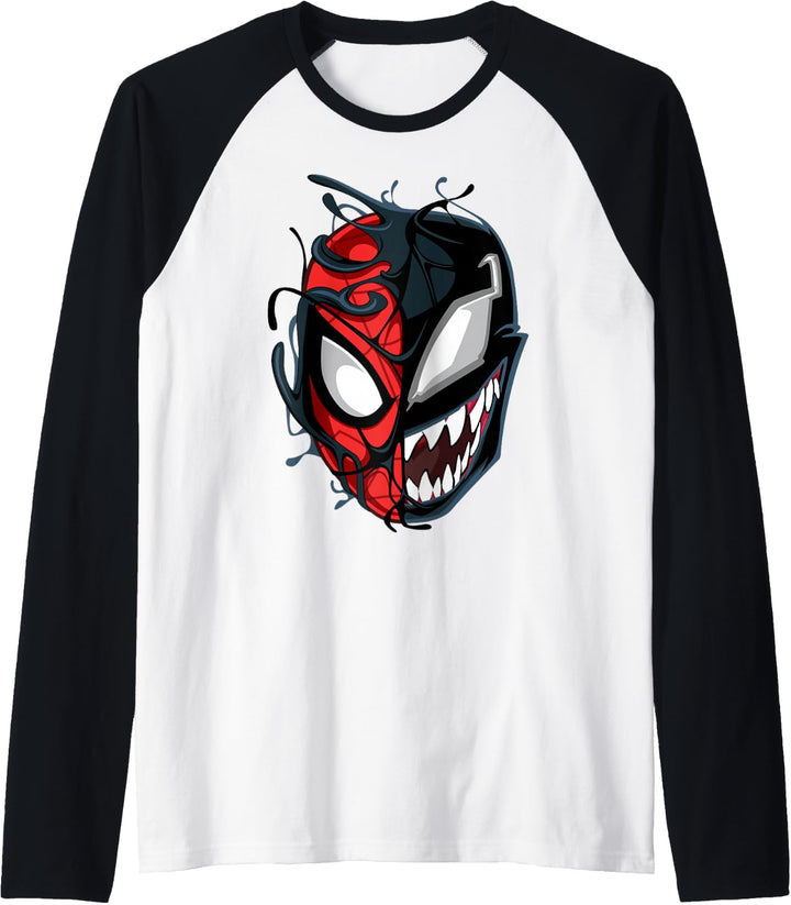 Marvel Spider-Man Peter Venom Split Face Raglan