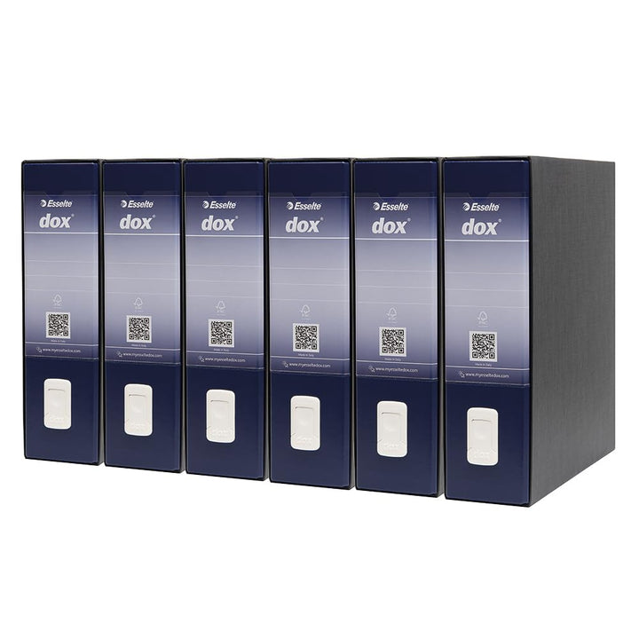 Rexel Dox Aktenordner (DIN A4 Inhalt) 6 Stück weiss Blau, Blau