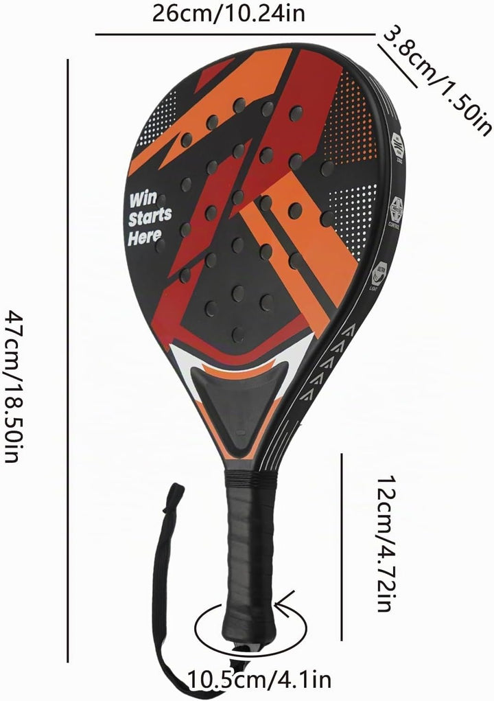 Padelschläger für Anfänger, Padel Schläger für Damen &amp; Junior, Padel Racket in Schwarz &amp; Rot, ABS-Ra