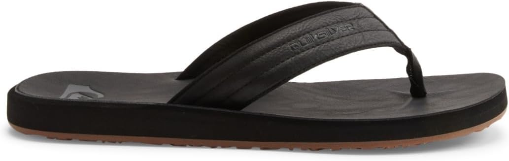 Quiksilver Herren Carver NubuckFlipflop 40 EU Solid Black, 40 EU Solid Black
