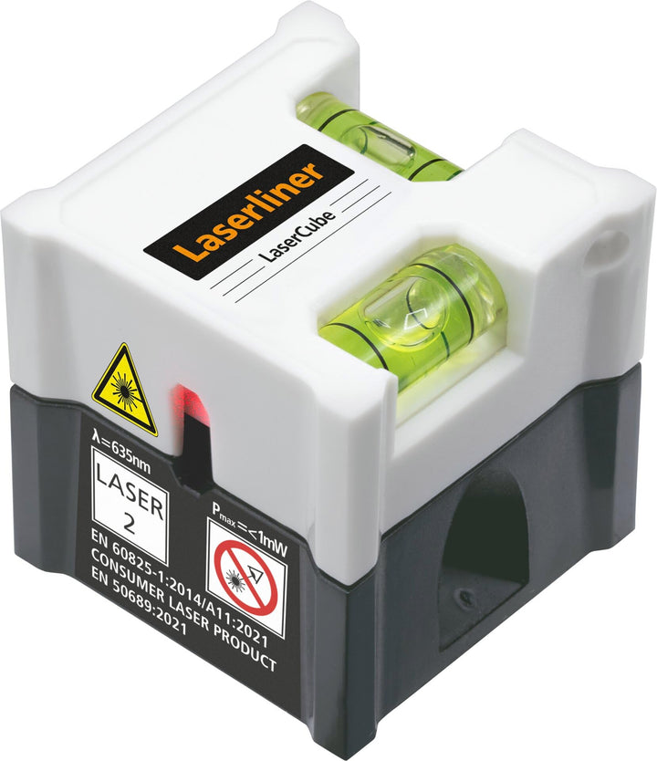 Laserliner Mini Linienlaser, LaserCube, Laser Wasserwaage für horizontales und vertikales Ausrichten