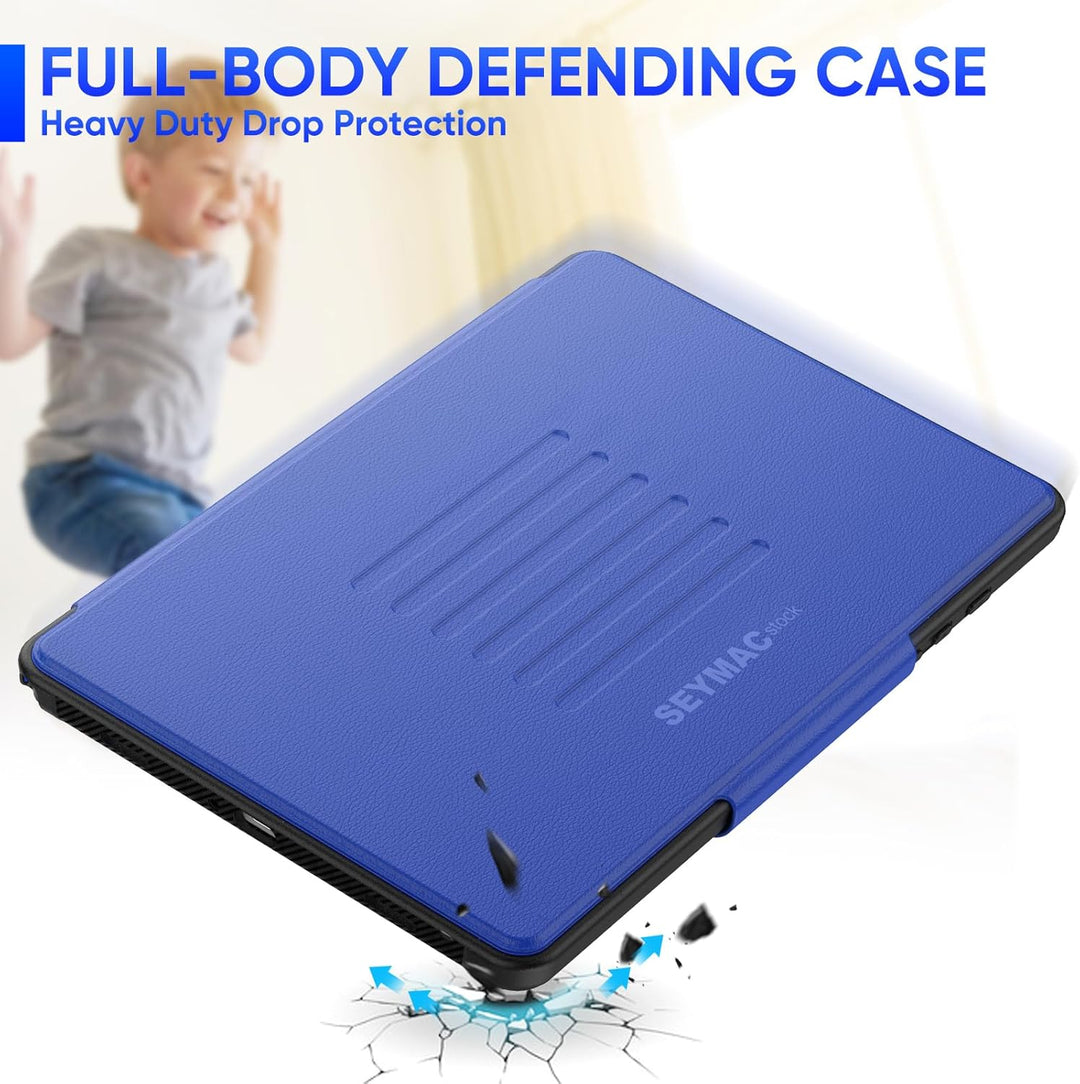 SEYMAC stock Hülle für Samsung Galaxy Tab A9 Plus/ A9+ 11 Zoll, Stossfeste Hülle mit [Mehreren Winke
