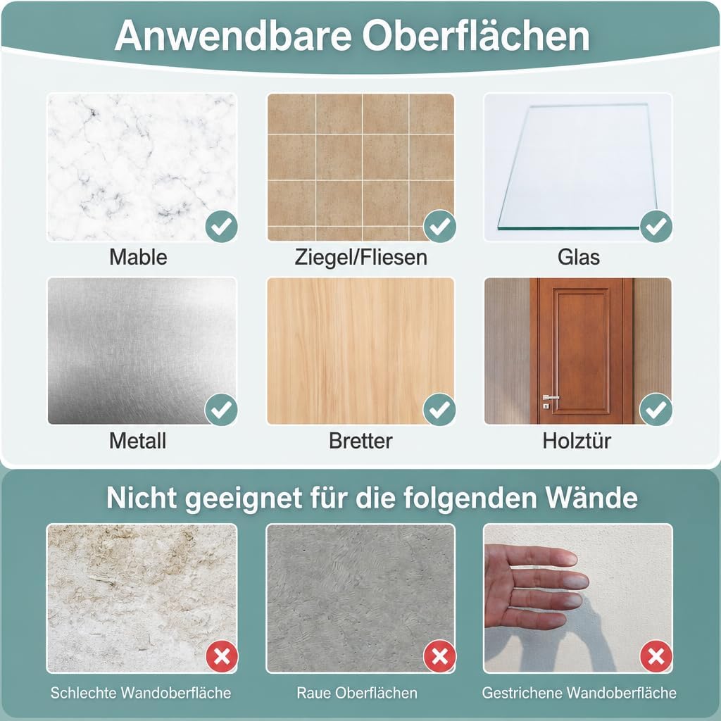 Charfia 16 Stück 15kg (Max) Selbstklebend Haken Extra Stark, Grosse Klebehaken Transparent Haken Sel