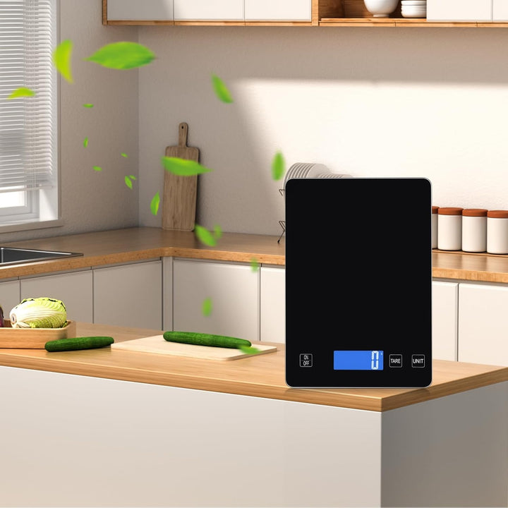 Küchenwaage Digital, 15kg/1g Waage Küchenwaage, USB Wiederaufladbare Digital Küchenwage mit Led Disp