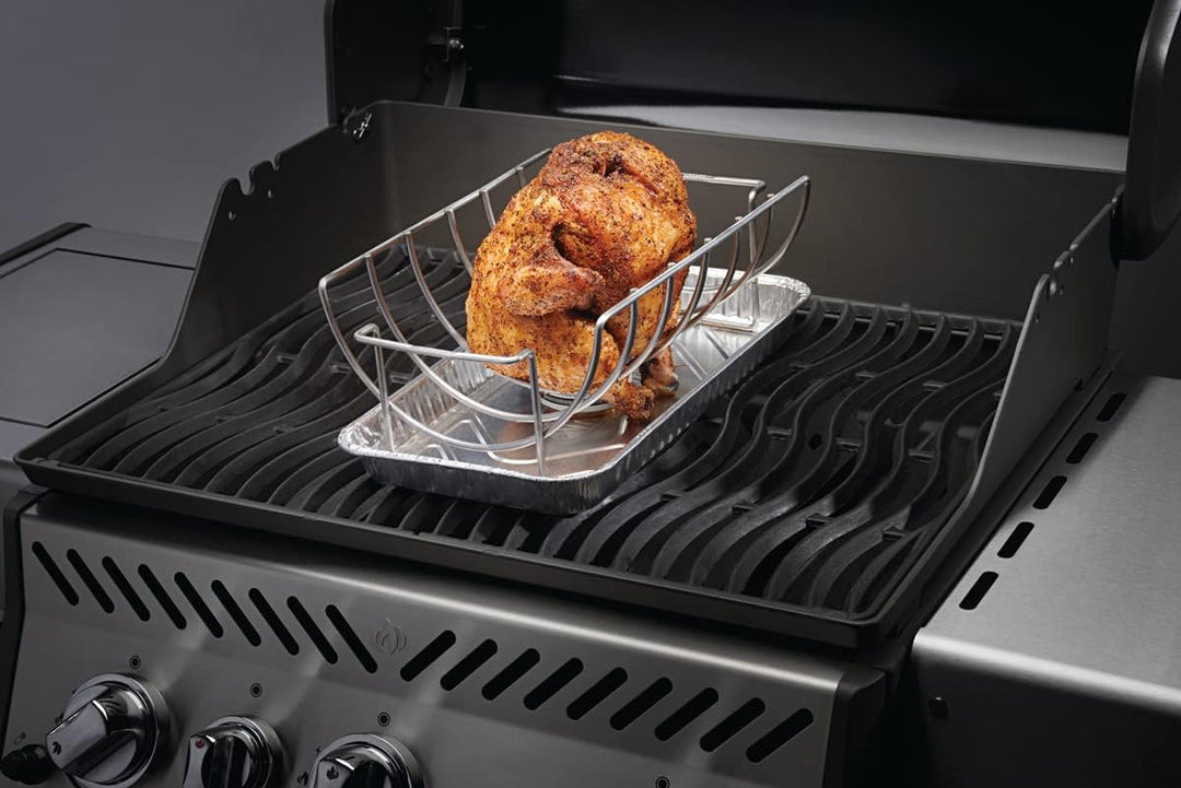 Napoleon Spare Rib Bratenhalter, Edelstahl, Silber, 29 x 29 x 12 cm, 1 ml, 56019