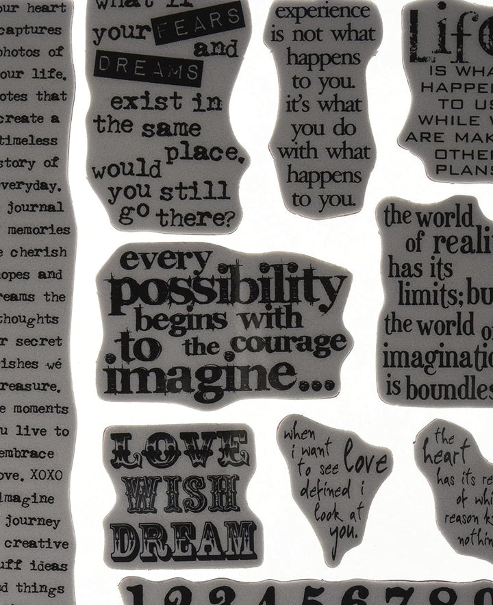Stampers Anonymous Tim Holtz Haftstempel 17,8 x 22,7 cm, Stuff 2 Say
