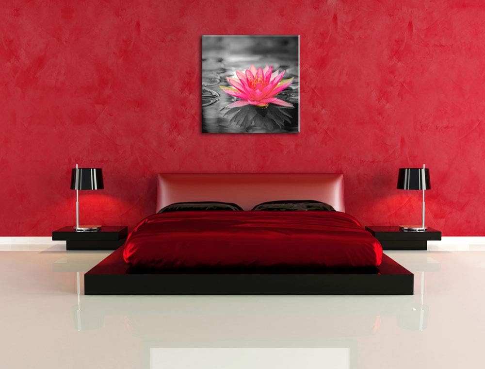 Pixxprint Schöne Seerose als Leinwandbild/Grösse: 70x70 cm/Wandbild/Kunstdruck/fertig bespannt, 70x7