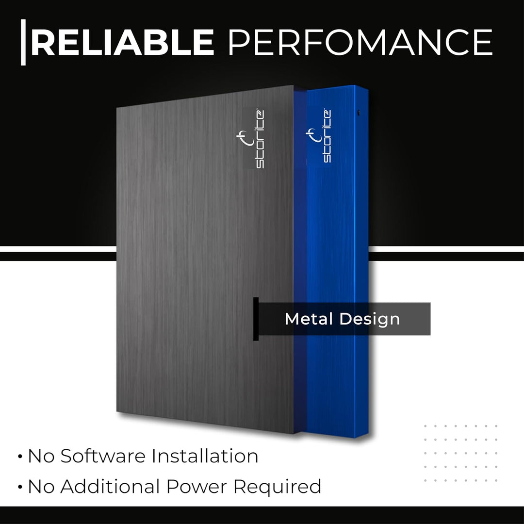 Storite 2,5 Zoll Ultra Slim tragbare Externe Festplatte USB 2.0 mit 200 GB Speichererweiterung, HDD-