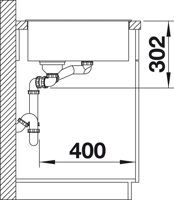 BLANCO AXIA III 6 S | SILGRANIT anthrazit | Einbauart: Einbau von Oben | Hauptbecken rechts | mit Ho