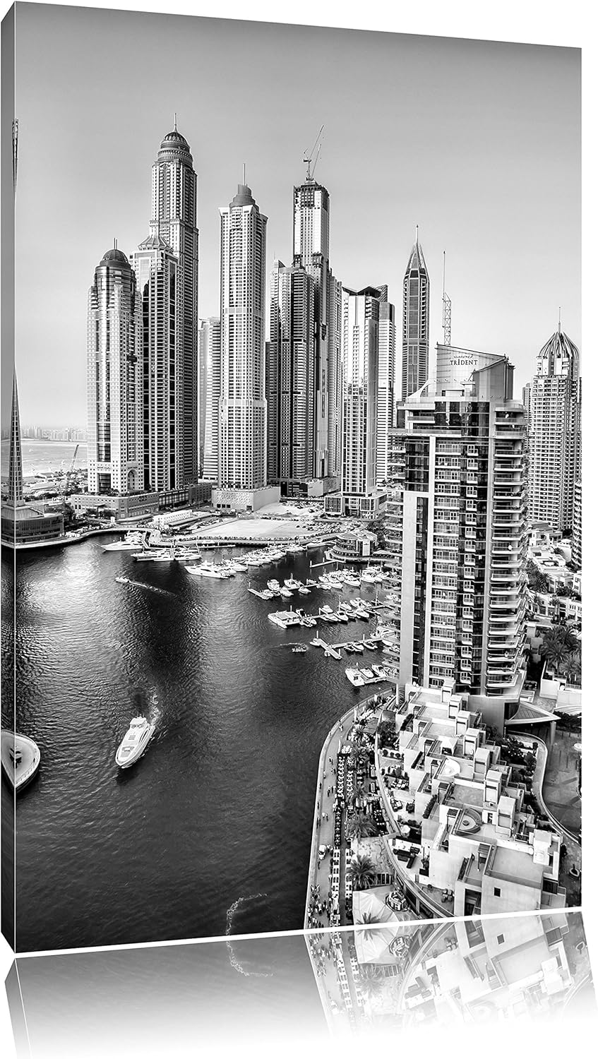 Pixxprint Dubai Metropole als Leinwandbild/Grösse: 100x70 / Wandbild/Kunstdruck/fertig bespannt, 100