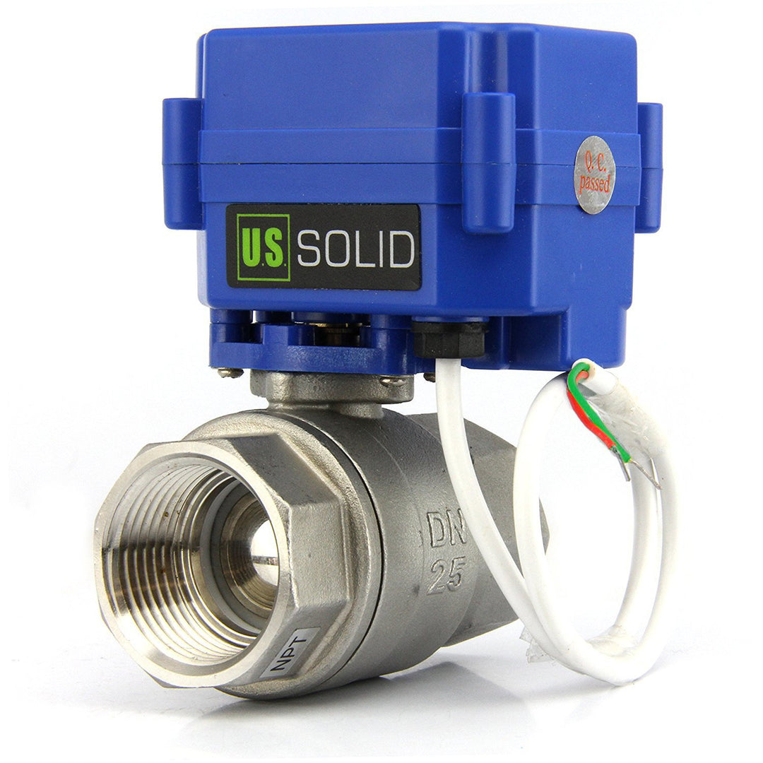 U.S. Solid 1 zoll motorkugelhahn stromlos offen, DN25 Edelstahl, kugelhahn elektrisch, 9–24 V AC/DC,