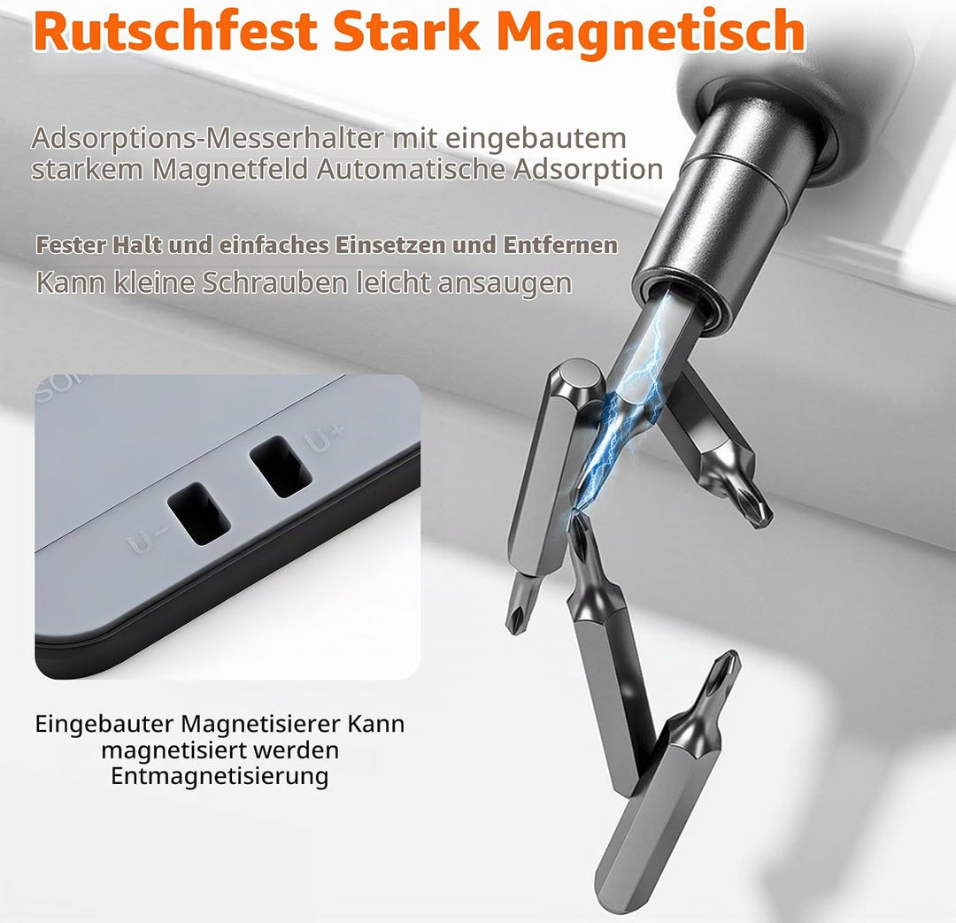 Mini Elektrischer Schraubendreher Set, 46 in 1 Präzisions Elektro Schraubendreher Set mit 36 Magneti