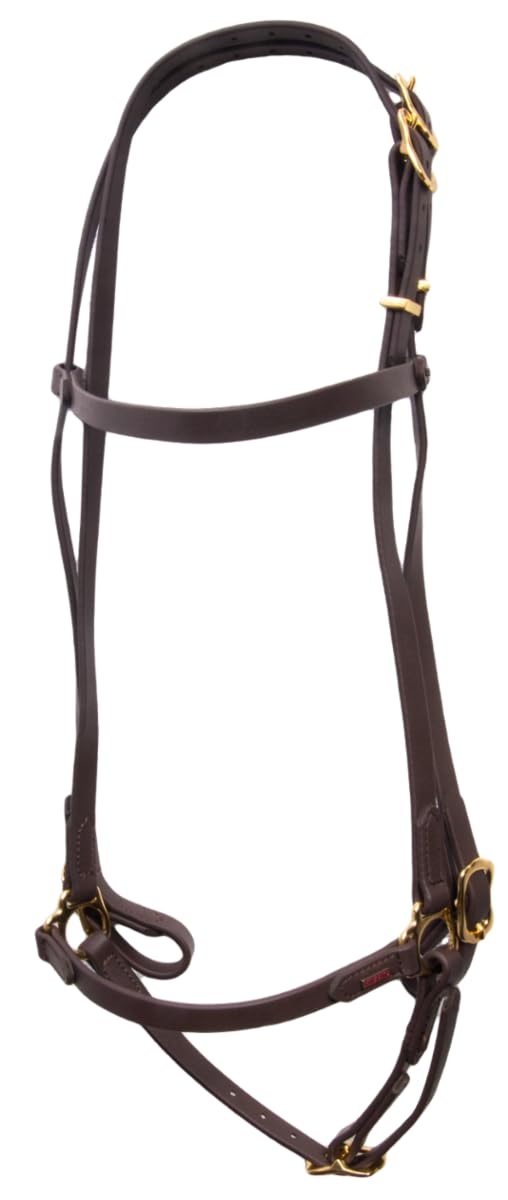 Karlslund Trense SuperStrap Hannoveran Bridle, Brown Brass, k323-bro-bra