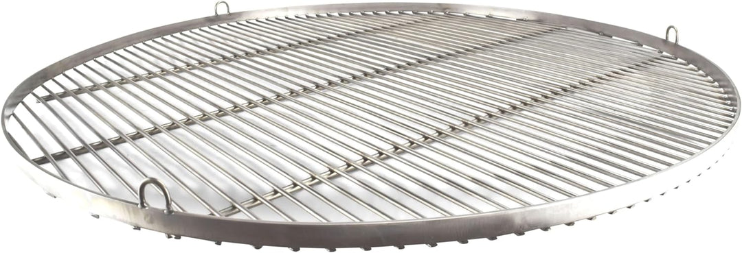 Grillrost RUND - 50cm aus Edelstahl - Handwerksprodukt - Made in Germany mit 3 Aufhängeösen Ø 50 cm,