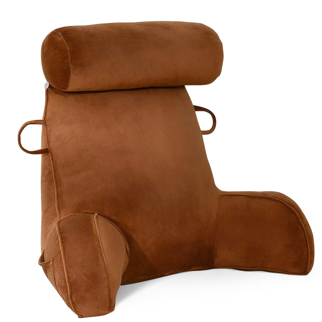 MINGPINHUIUS XL Lesekissen für Bett und Sofa mit Abnehmbarer Nackenrolle, Ideal Erwachsenen Rückenki