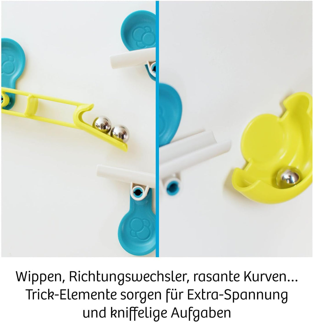 KOSMOS 617288 Gecko Run - Starter-Set, Starter Set, Erweiterbare Kugelbahn für Kinder, Vertikale Kug