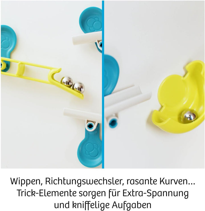 KOSMOS 617288 Gecko Run - Starter-Set, Starter Set, Erweiterbare Kugelbahn für Kinder, Vertikale Kug