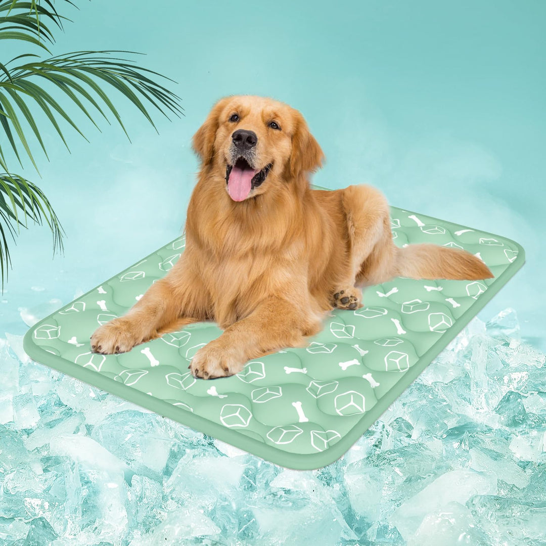 Rywell Kühlmatte für Hunde 110x80 cm, Plus Version, Selbstkühlend mit Arc-Chill-Gewebe, Verdickt, Fa