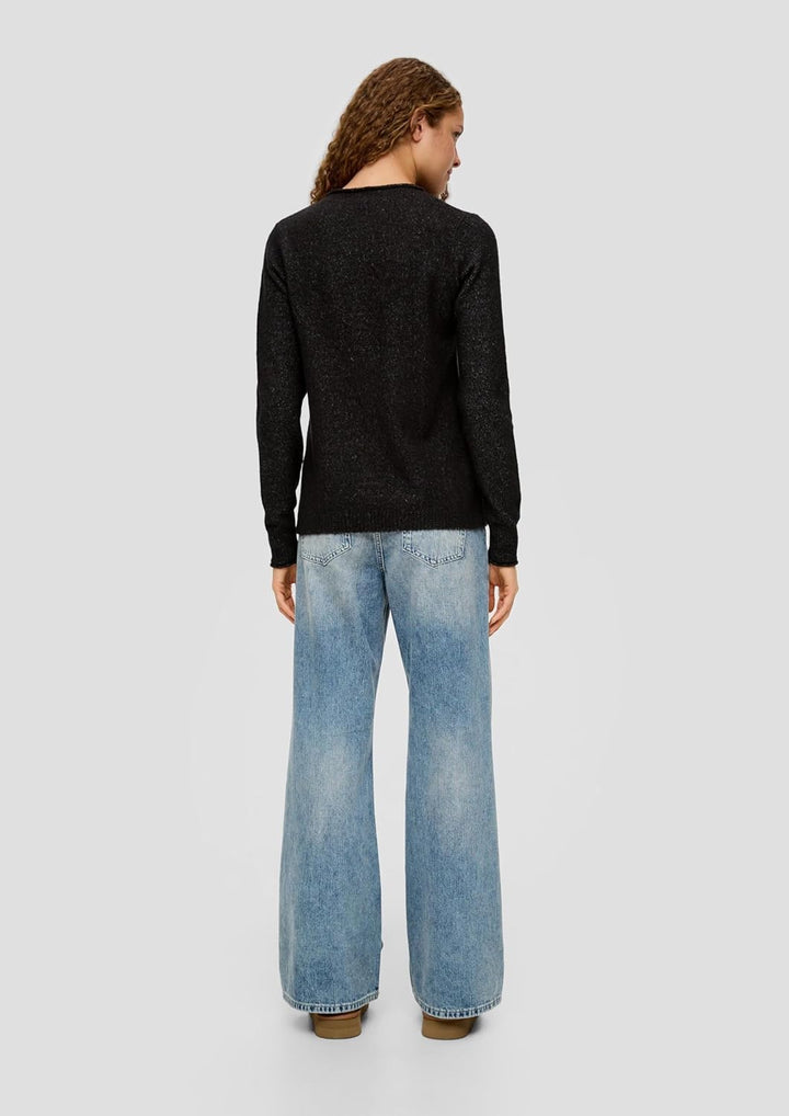 s.Oliver Damen Pullover mit Rollsaumblende L 99w0, L 99w0