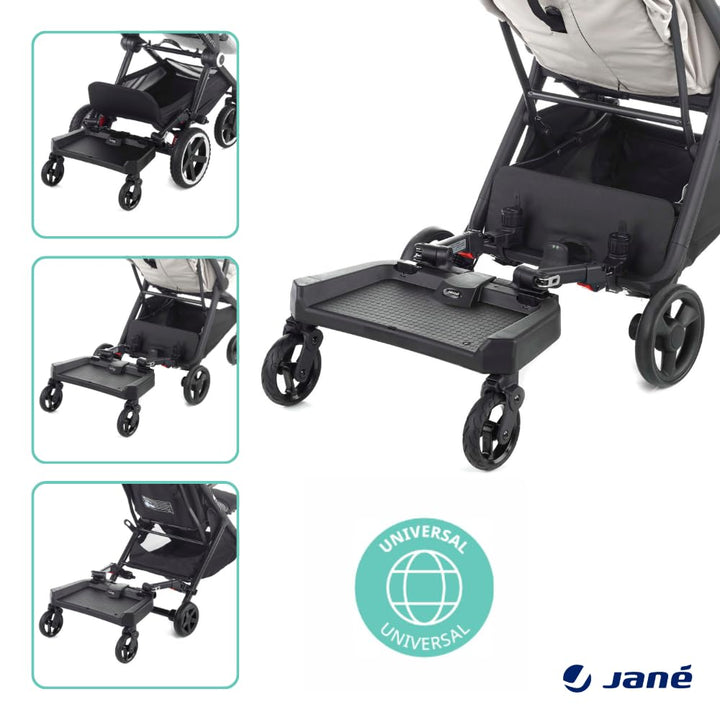 Jané Go Up Surfer, universale Kinderwagen-Plattform, bis 20 kg, einfache Montage, klappbar, rutschfe