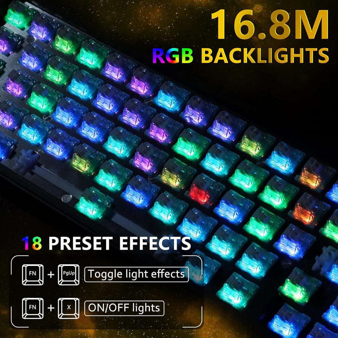 ATTACK SHARK Gaming-Tastatur &amp; -Maus-Set, X65 HE Kabelgebundene Magnettastatur und R1 Kabellose 59g