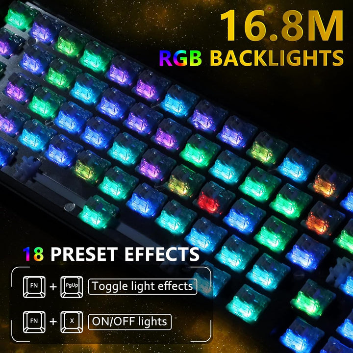 ATTACK SHARK Gaming-Tastatur &amp; -Maus-Set, X65 HE Kabelgebundene Magnettastatur und R1 Kabellose 59g