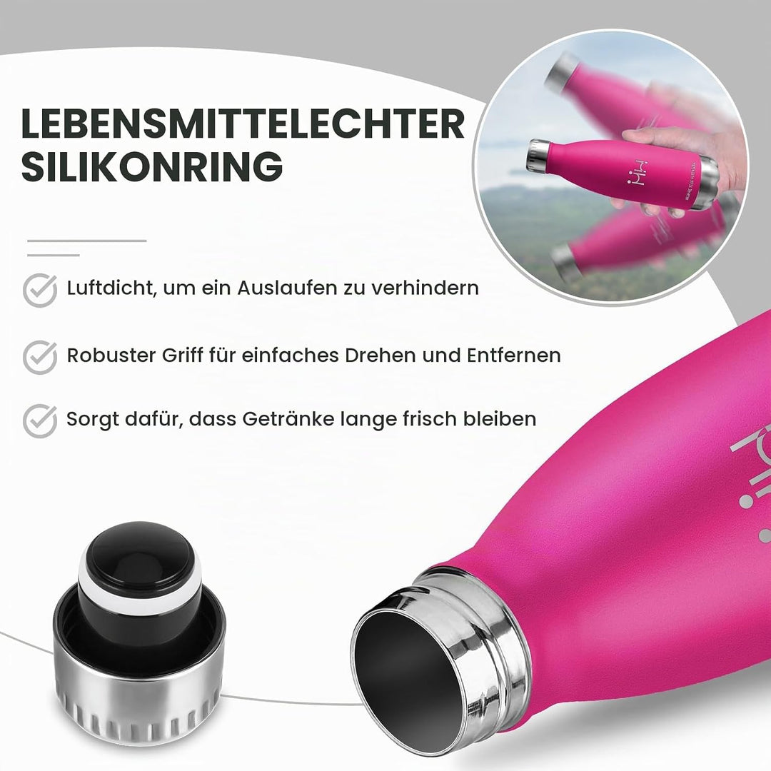 HoneyHolly Trinkflasche Edelstahl - 750ml - Thermosflasche, BPA-Frei, Trinkflasche Sport - Auslaufsi