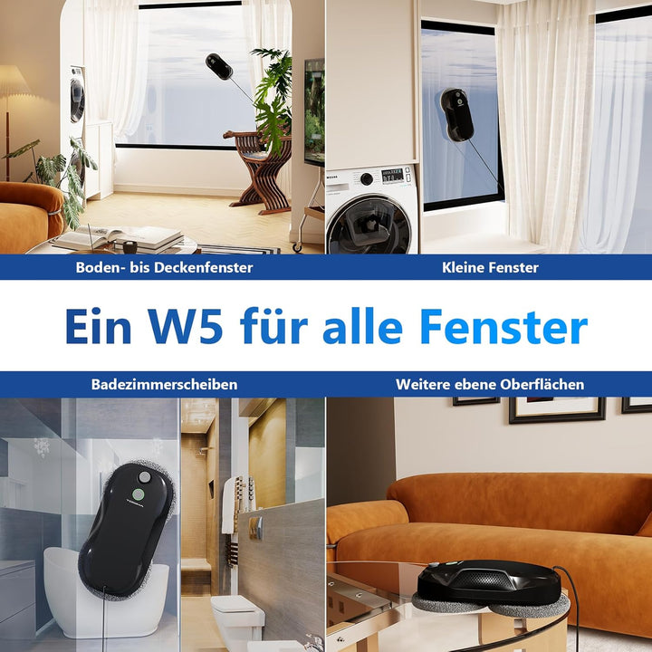 Tosima fensterputzroboter mit bidirektionalem zerstäubungs-wasserstrahl und 85ml-wassertank fensterr