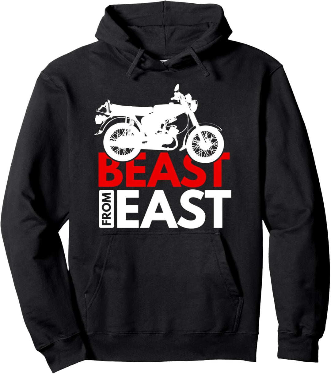 Moped S51 Simmi Beast From East DDR Motorrad Spruch Pullover Hoodie