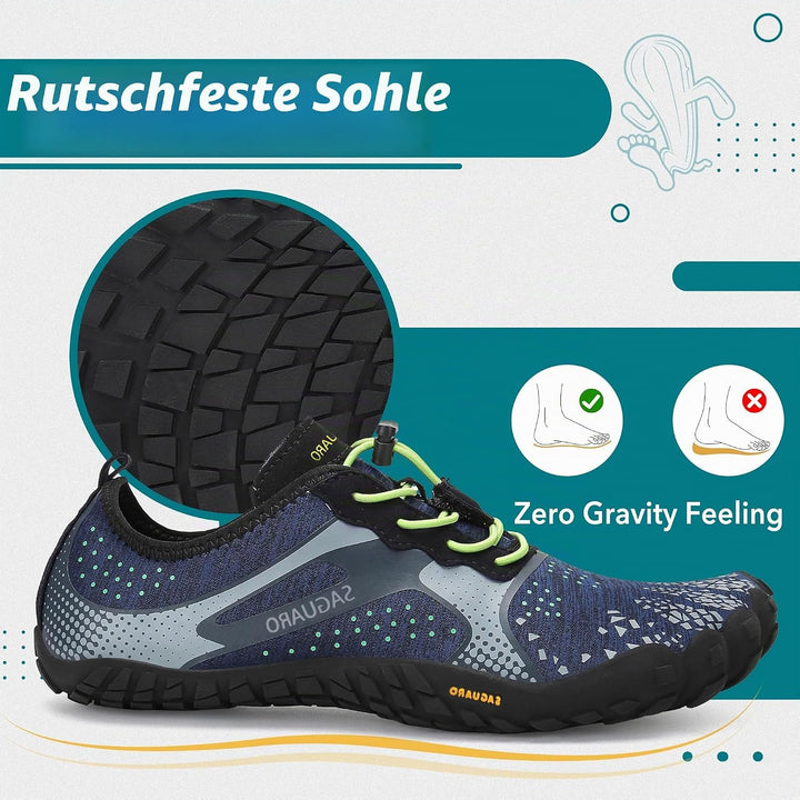 SAGUARO Unisex Barfussschuhe Laufschuhe Minimalistische Outdoor&amp;Indoor Fitnessschuhe GR36-48 42 EU B
