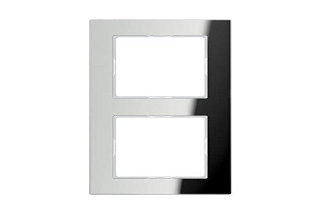 Jung AC 582 GL SI Rahmen Glas 2fach Serie A Creation Silber