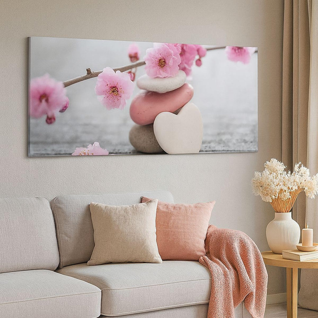 Wandbilder Dekoration Wohnzimmer Yoga weiblich Blume Gesundheit Panorama Bilder auf Leinwand 120x50c