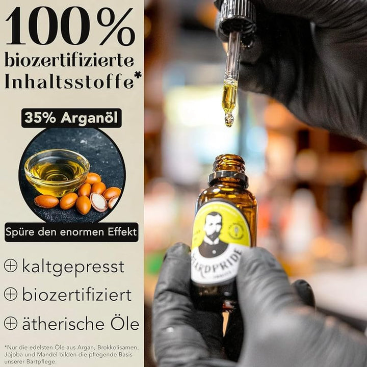BEARDPRIDE Bartöl Herren - Das Original Bart Öl aus dem Barbershop - Unser Bartpflege Öl macht den B