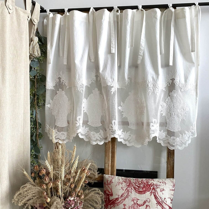 Blanc Mariclo - Hängekorb mit Bändern, Weiss, 140 x 80 cm (1 Paneau)
