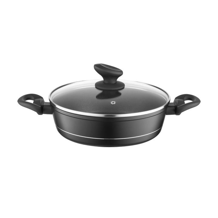 FLORINA Aluminium Topf (1,3 l) 20 cm I Kochtopf DELUX mit Glasdeckel I Messbecher & Antikratz-Beschi