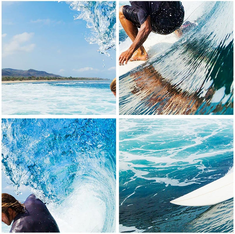 Bilder auf Glas 100x70cm Glasbild Surfen Surfer Ozean Welle Gross Wanddeko Bild im Glas Schlafzimmer
