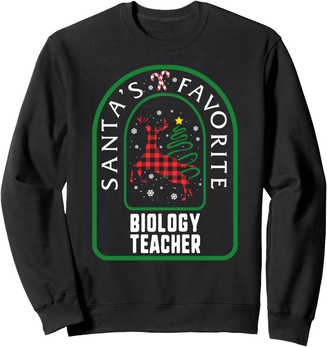 Santa Favorite Biologie Teacher Christmas Hässlicher Pullover Sweatshirt